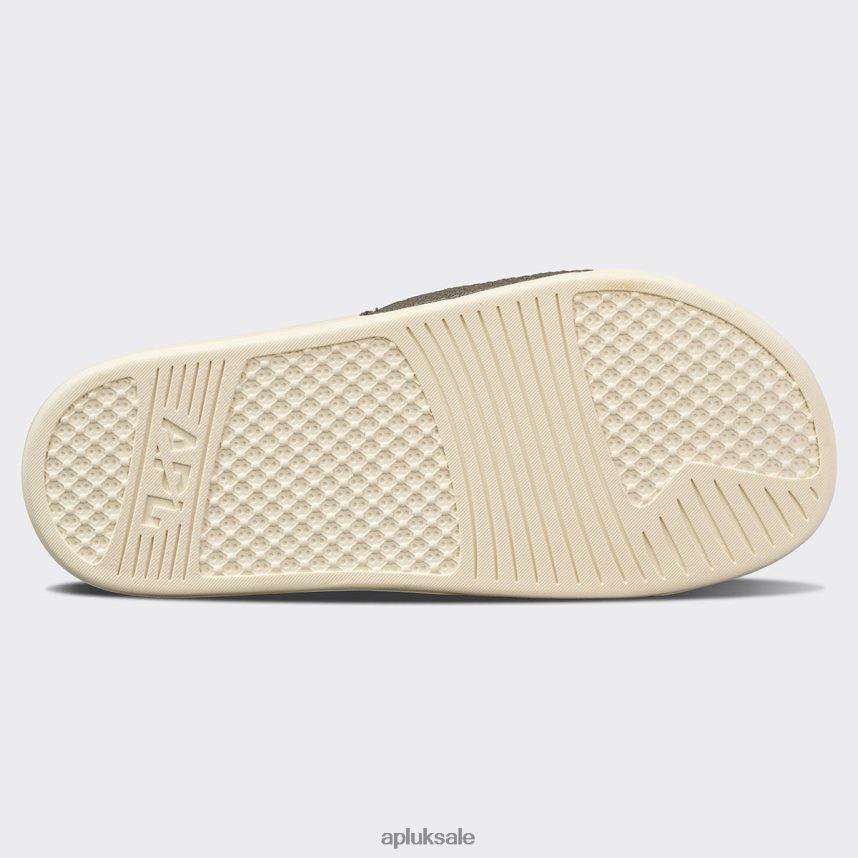 APL Big Logo TechLoom Slide 2 - VH8XNZ599 APL Shoes UK Fatigue/Pristine Women Slides