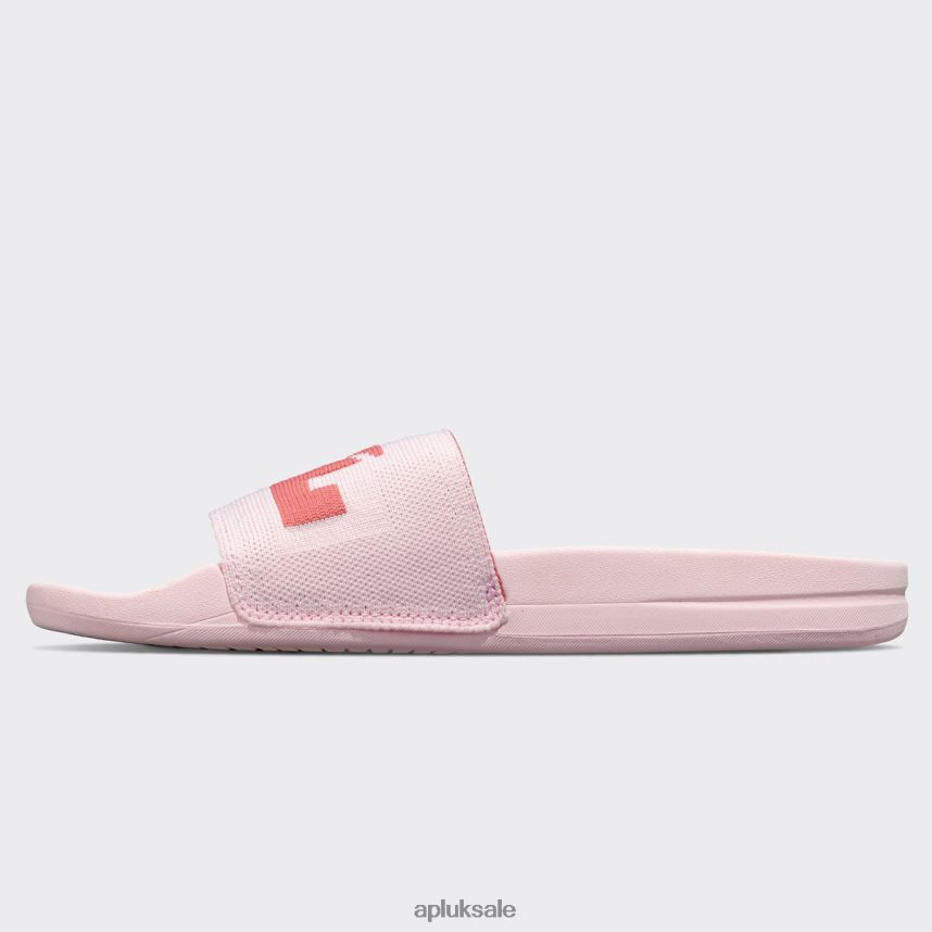 APL Big Logo TechLoom Slide 3 - VH8XNZ604 APL Shoes UK Bleached Pink/Cedar Women Slides
