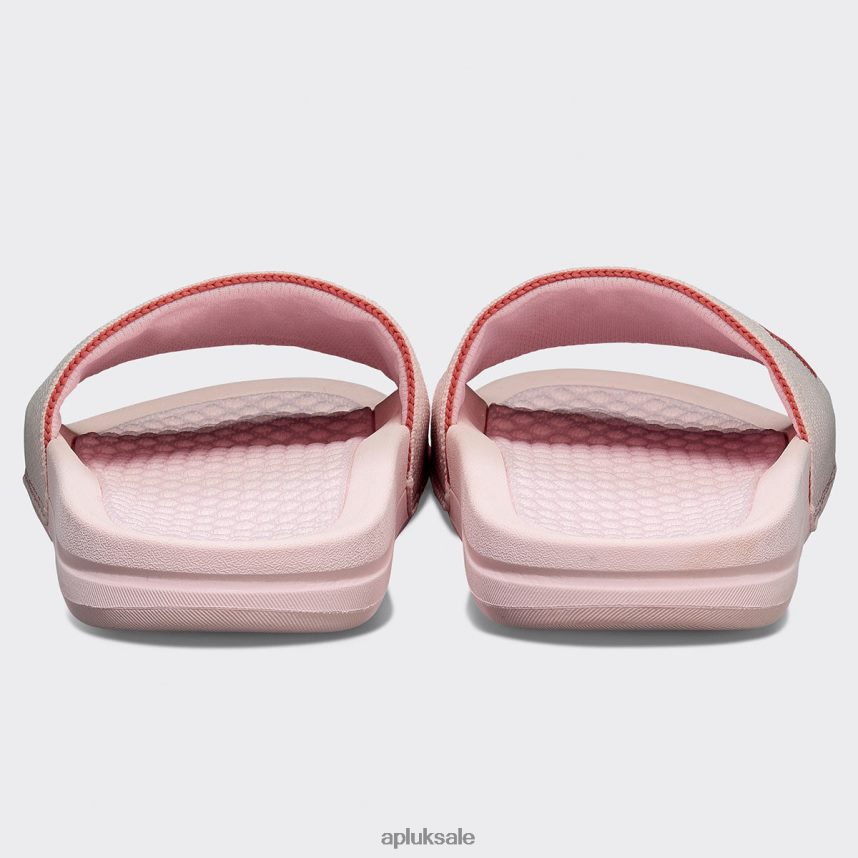 APL Big Logo TechLoom Slide 3 - VH8XNZ604 APL Shoes UK Bleached Pink/Cedar Women Slides