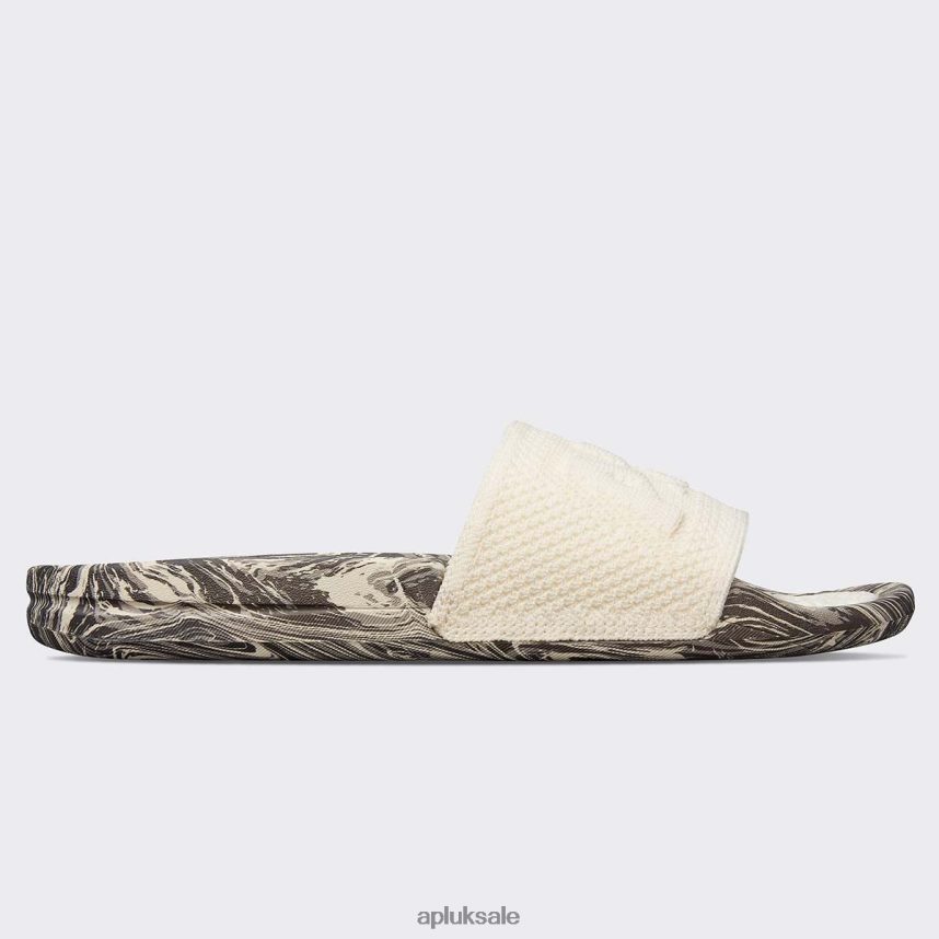 APL Big Logo TechLoom Slide 3 - VH8XNZ611 APL Shoes UK Pristine/Silver Travertine/Marble Women Slides