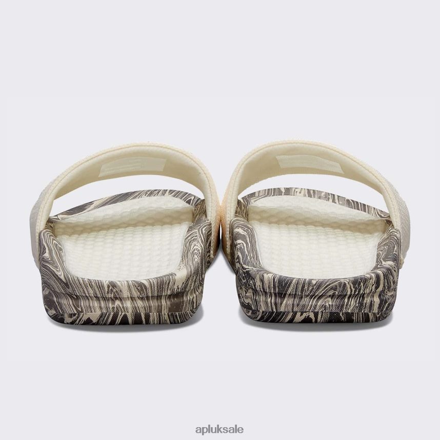 APL Big Logo TechLoom Slide 3 - VH8XNZ611 APL Shoes UK Pristine/Silver Travertine/Marble Women Slides