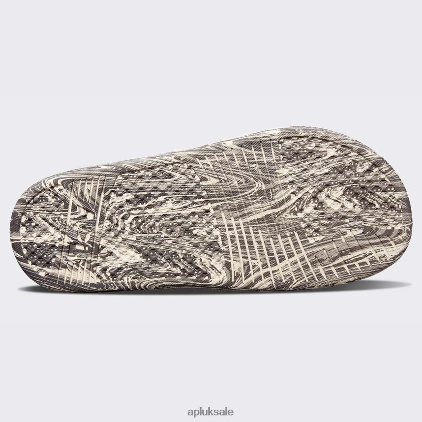 APL Big Logo TechLoom Slide 3 - VH8XNZ611 APL Shoes UK Pristine/Silver Travertine/Marble Women Slides