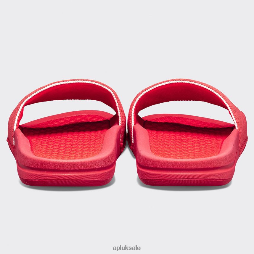 APL Big Logo TechLoom Slide 3 - VH8XNZ615 APL Shoes UK Red/White Women Slides