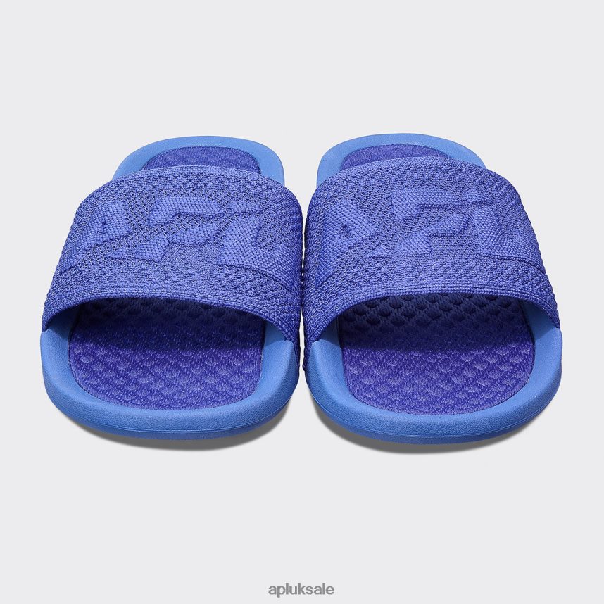 APL Big Logo TechLoom Slide 3 - VH8XNZ616 APL Shoes UK Blue Haze Women Slides