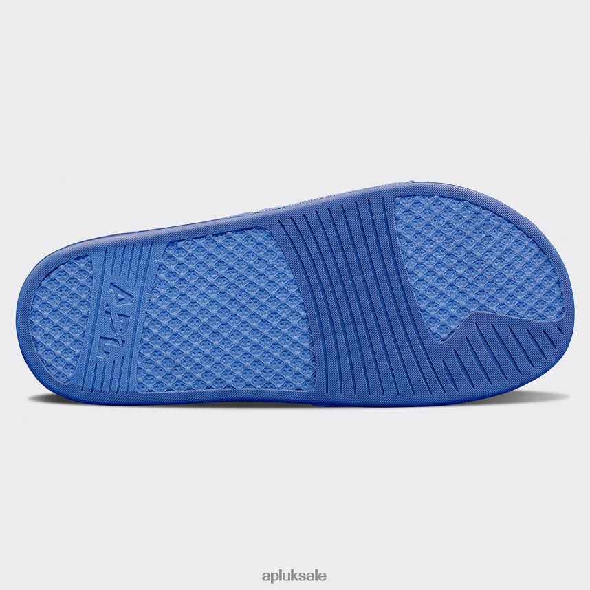 APL Big Logo TechLoom Slide 3 - VH8XNZ616 APL Shoes UK Blue Haze Women Slides