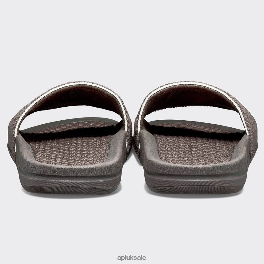 APL Big Logo TechLoom Slide 3 - VH8XNZ620 APL Shoes UK Chocolate/Pristine Women Slides