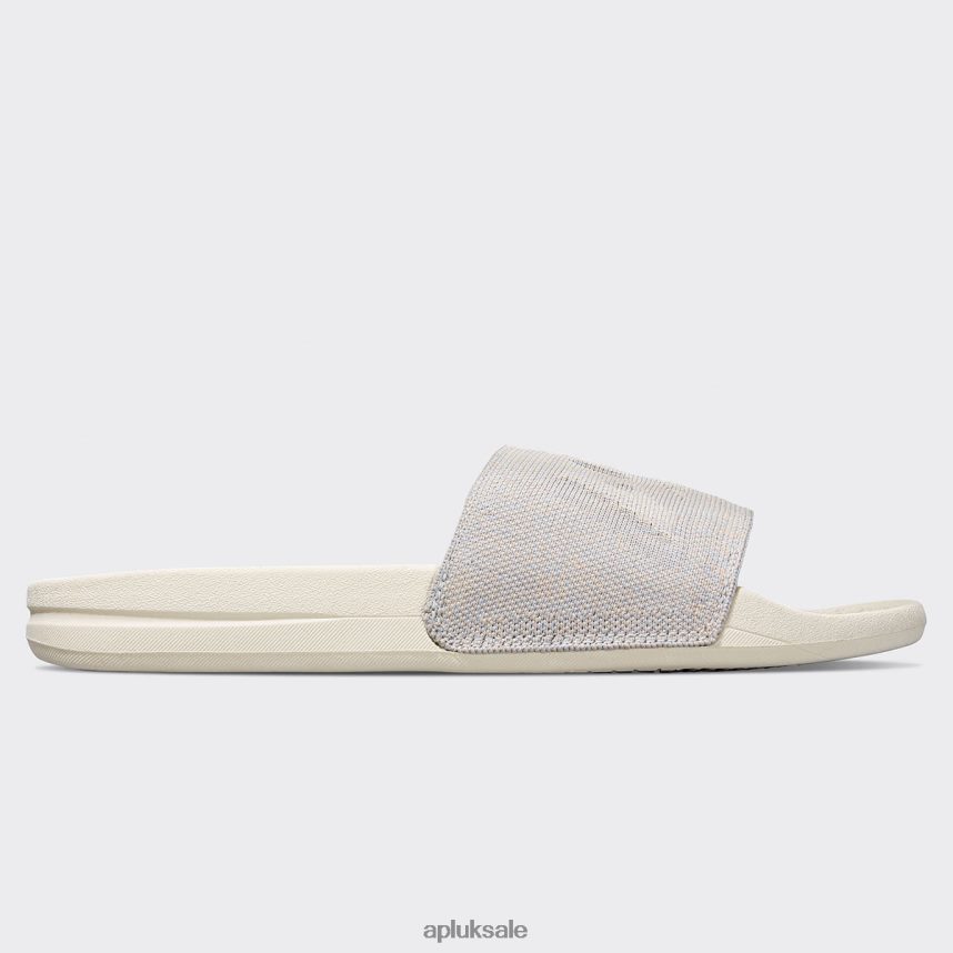 APL Big Logo TechLoom Slide 4 - VH8XNZ644 APL Shoes UK Pristine/Pastel/Melange Women Slides