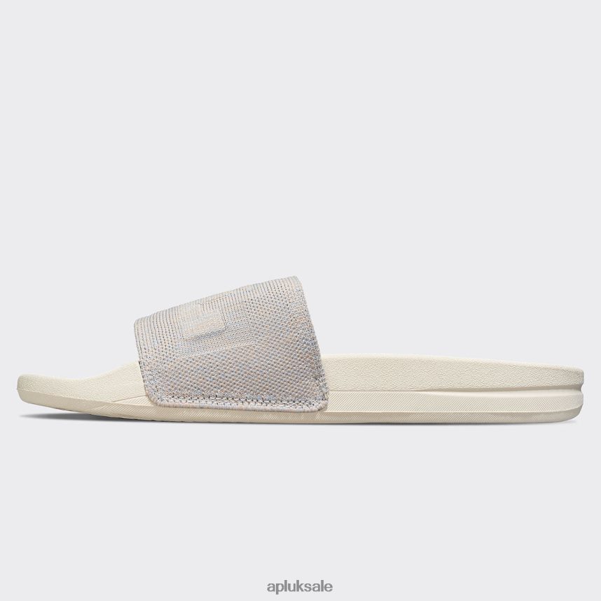 APL Big Logo TechLoom Slide 4 - VH8XNZ644 APL Shoes UK Pristine/Pastel/Melange Women Slides