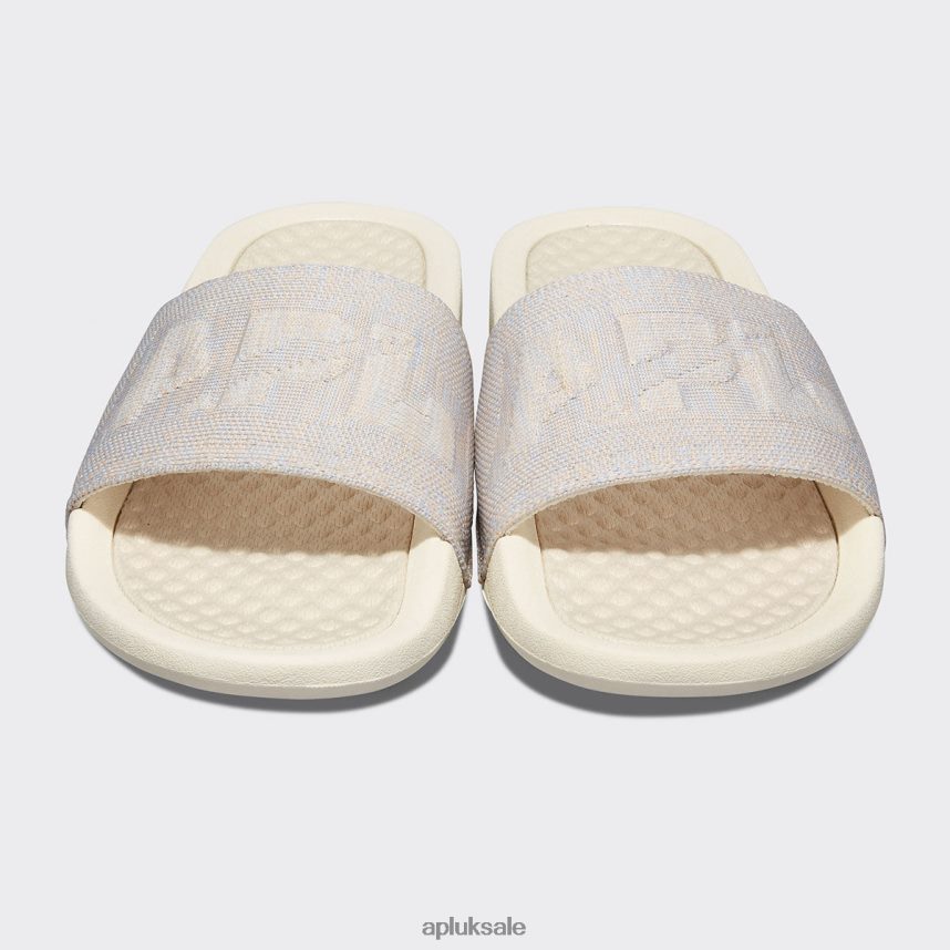 APL Big Logo TechLoom Slide 4 - VH8XNZ644 APL Shoes UK Pristine/Pastel/Melange Women Slides