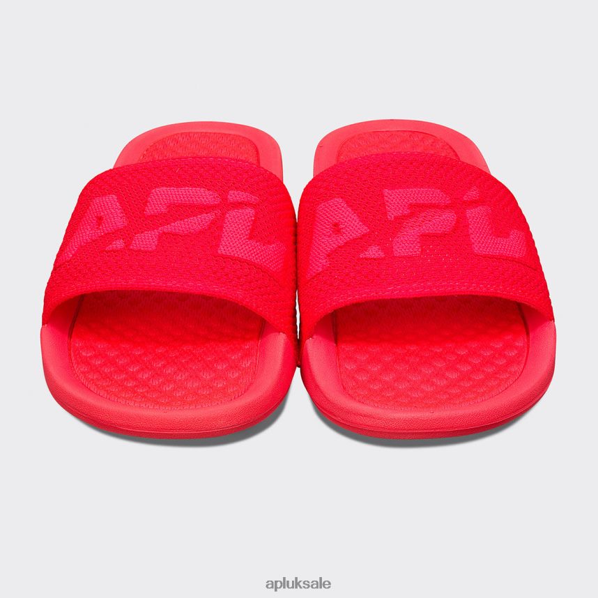 APL Big Logo TechLoom Slide 4 - VH8XNZ646 APL Shoes UK Magenta Women Slides