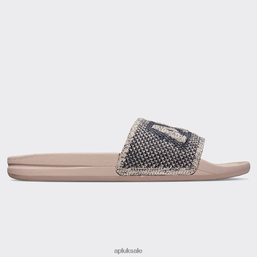 APL Big Logo TechLoom Slide 4 - VH8XNZ649 APL Shoes UK Rose Dust/Navy/Melange Women Slides
