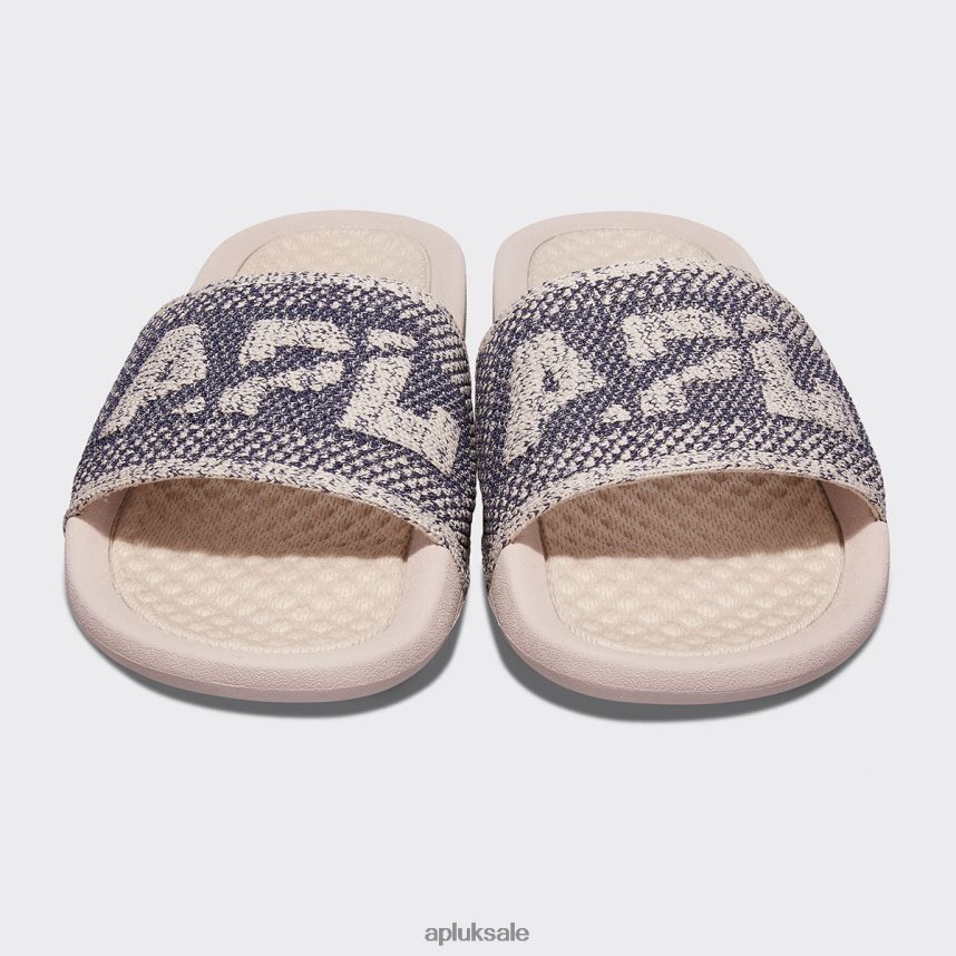 APL Big Logo TechLoom Slide 4 - VH8XNZ649 APL Shoes UK Rose Dust/Navy/Melange Women Slides