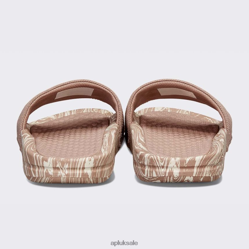 APL Big Logo TechLoom Slide 4 - VH8XNZ662 APL Shoes UK Almond/Pristine/Marble Women Slides