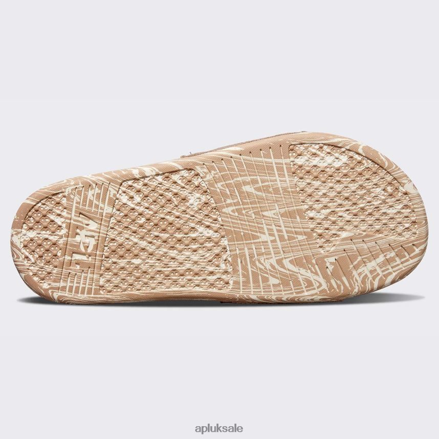 APL Big Logo TechLoom Slide 4 - VH8XNZ662 APL Shoes UK Almond/Pristine/Marble Women Slides