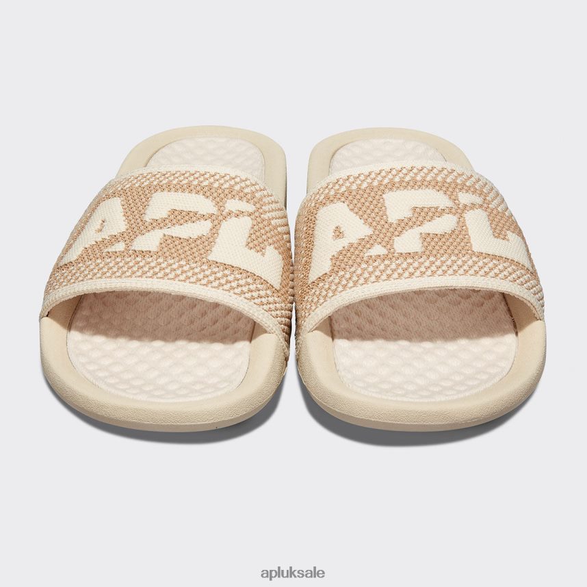 APL Big Logo TechLoom Slide 4 - VH8XNZ663 APL Shoes UK Caramel/Warm Silk Women Slides