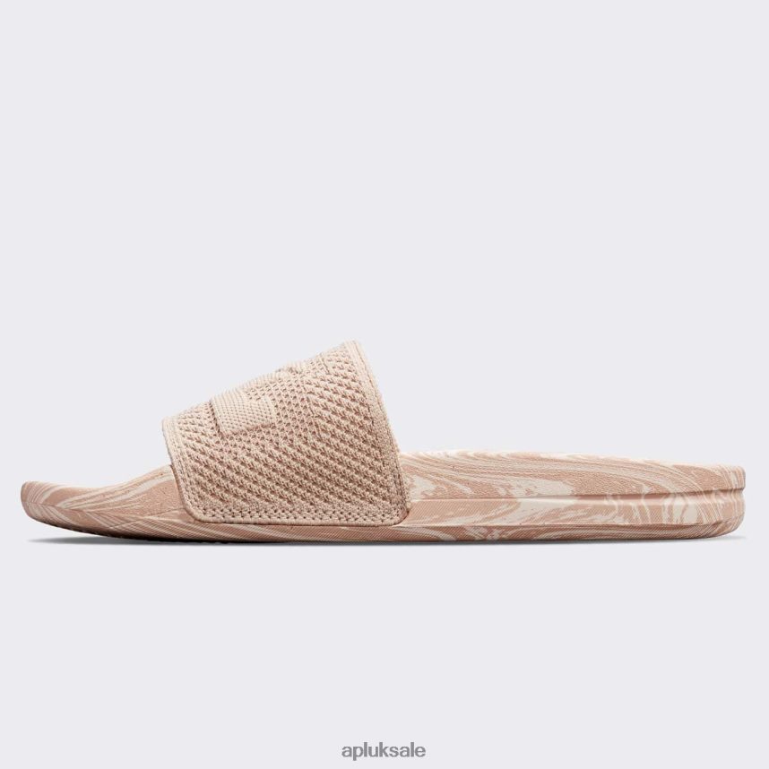 APL Big Logo TechLoom Slide 4 - VH8XNZ671 APL Shoes UK Rose Dust/Creme/Marble Women Slides