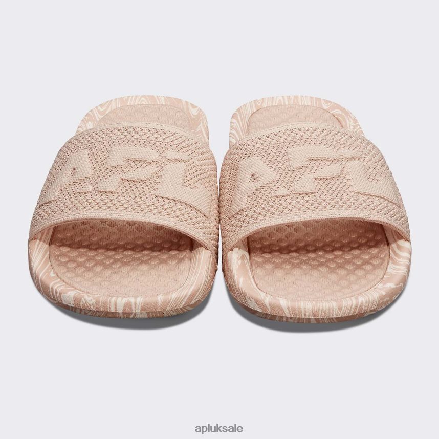 APL Big Logo TechLoom Slide 4 - VH8XNZ671 APL Shoes UK Rose Dust/Creme/Marble Women Slides