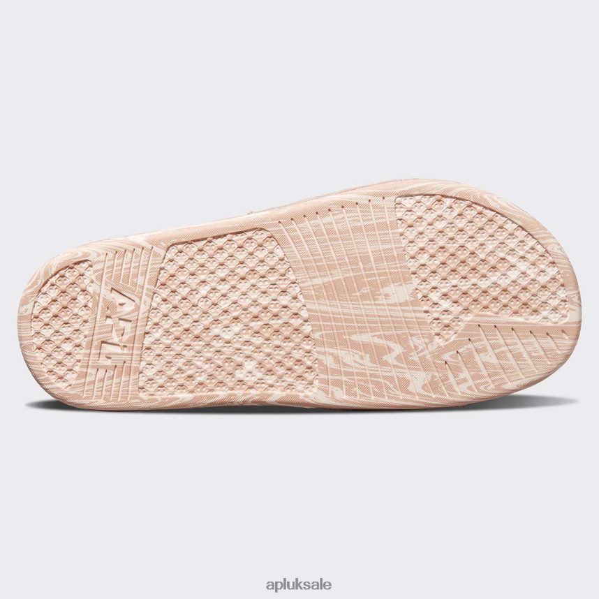 APL Big Logo TechLoom Slide 4 - VH8XNZ671 APL Shoes UK Rose Dust/Creme/Marble Women Slides