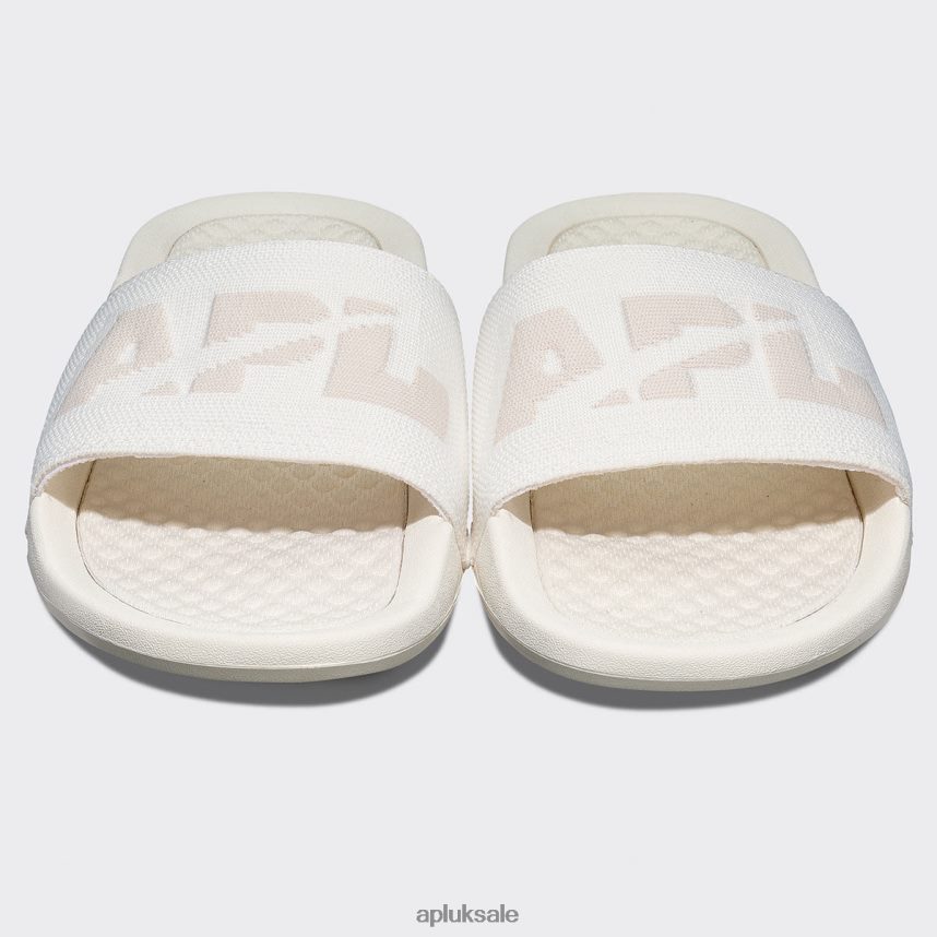 APL Big Logo TechLoom Slide 5 - VH8XNZ683 APL Shoes UK Ivory/Beach Women Slides
