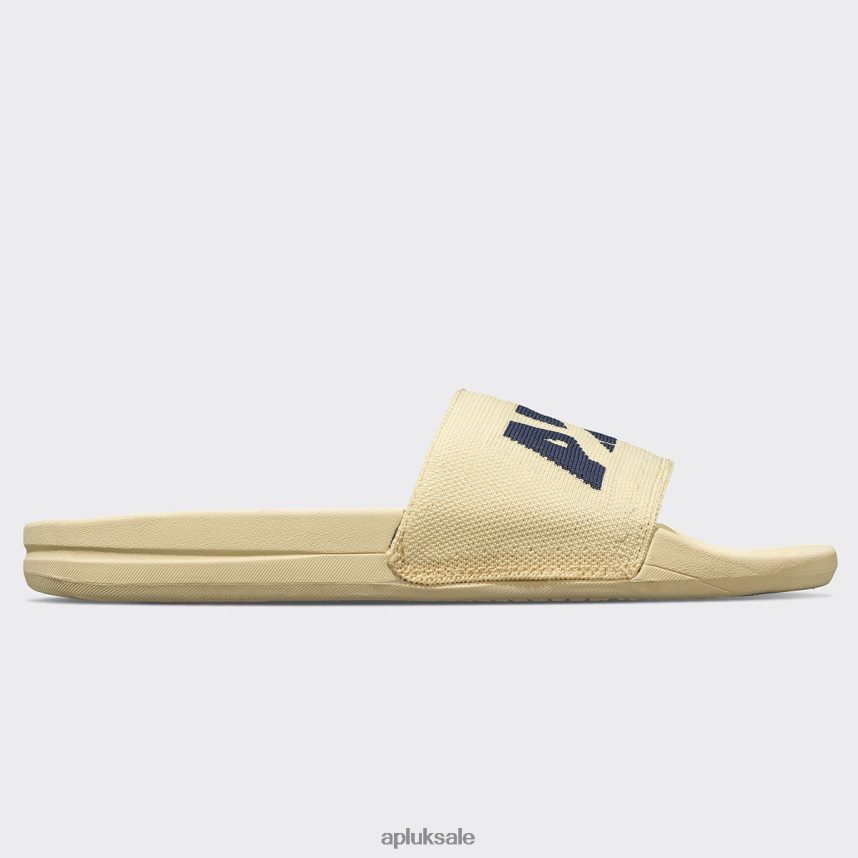APL Big Logo TechLoom Slide 5 - VH8XNZ685 APL Shoes UK Lemon Zest/Midnight Women Slides