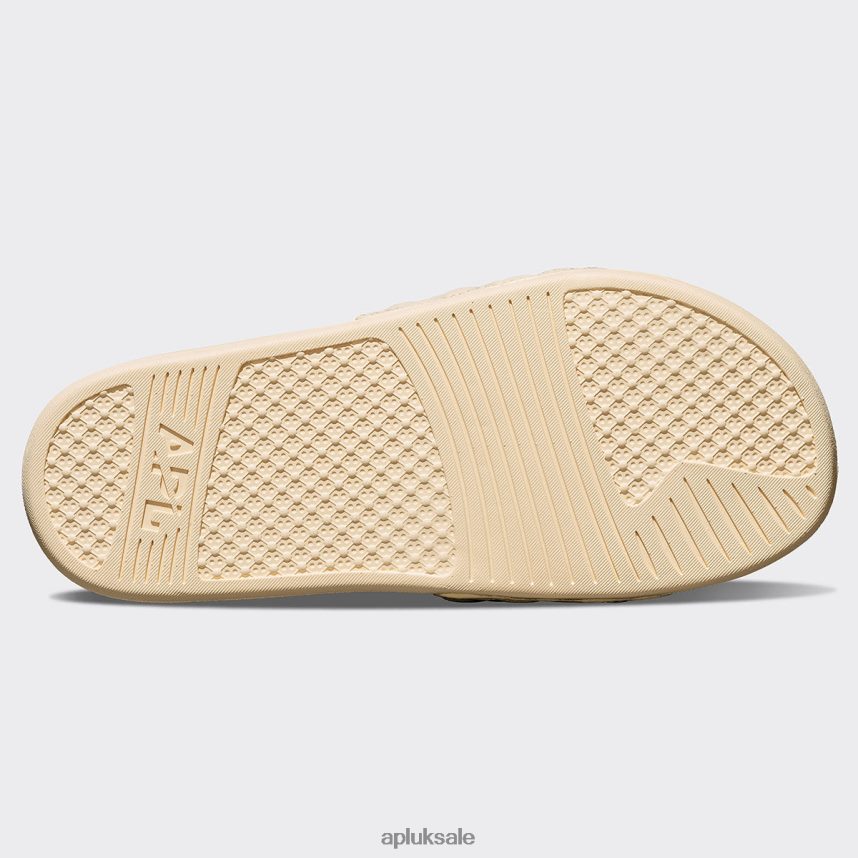 APL Lusso Slide 11 - VH8XNZ526 APL Shoes UK Vanilla/Fire Coral Women Slides