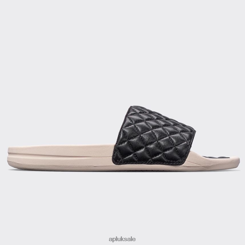 APL Lusso Slide 11 - VH8XNZ540 APL Shoes UK Black/Creme Women Slides