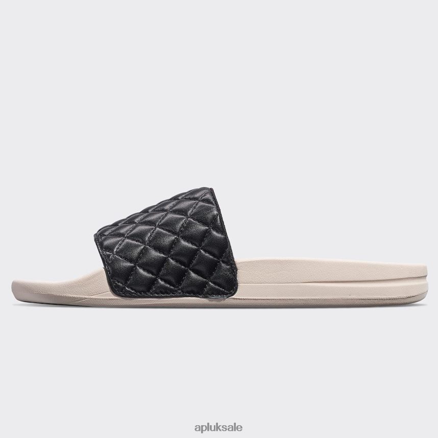 APL Lusso Slide 11 - VH8XNZ540 APL Shoes UK Black/Creme Women Slides