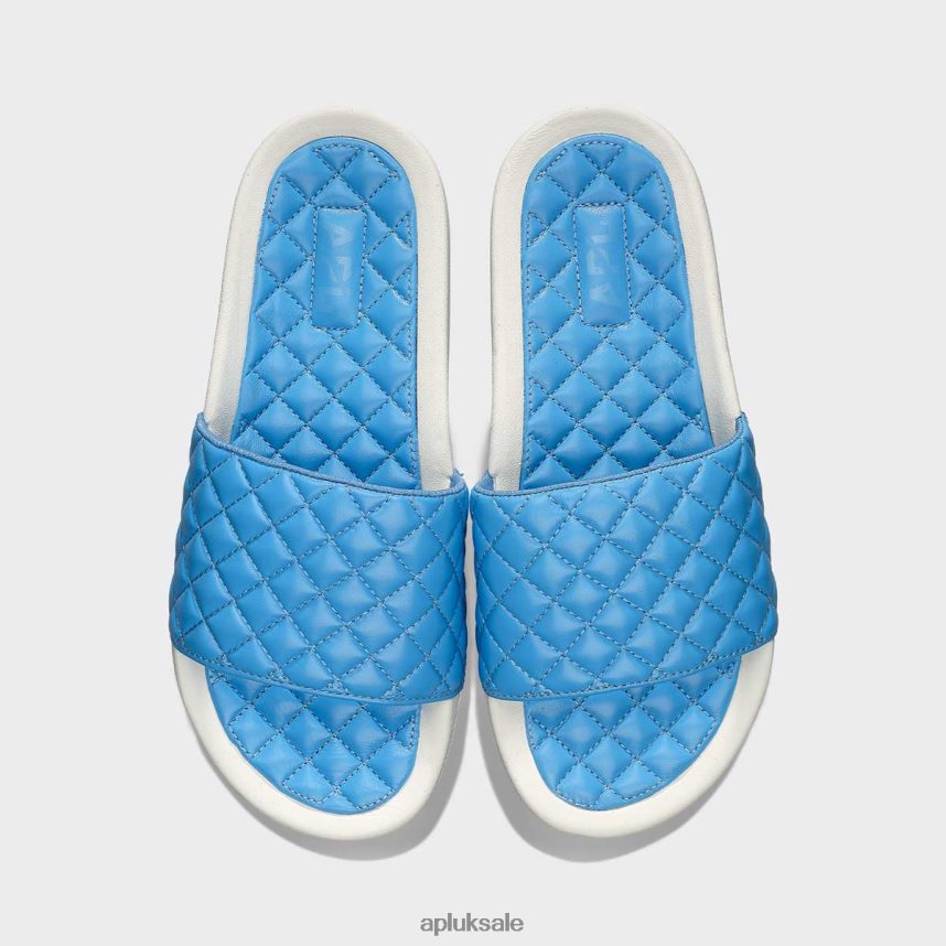 APL Lusso Slide 11 - VH8XNZ549 APL Shoes UK Coastal Blue/Ivory Women Slides