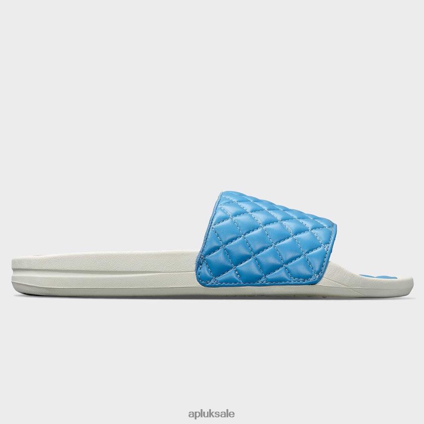 APL Lusso Slide 11 - VH8XNZ549 APL Shoes UK Coastal Blue/Ivory Women Slides