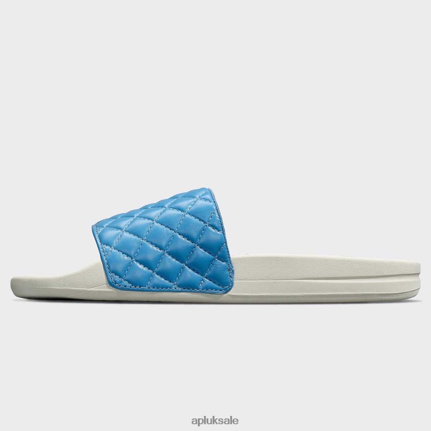 APL Lusso Slide 11 - VH8XNZ549 APL Shoes UK Coastal Blue/Ivory Women Slides