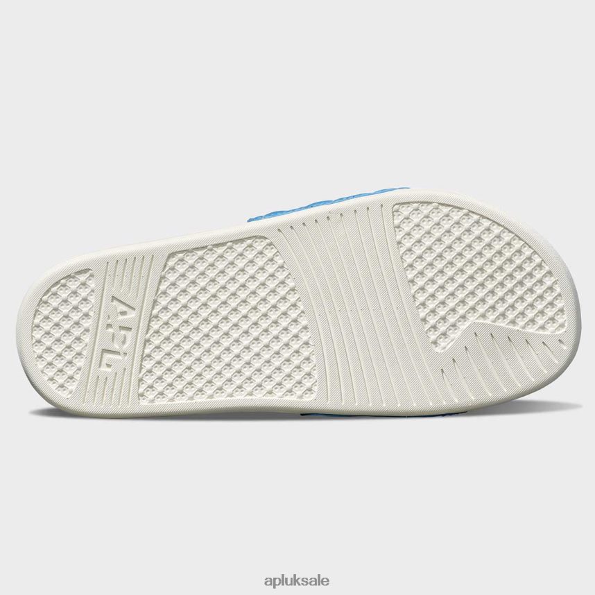 APL Lusso Slide 11 - VH8XNZ549 APL Shoes UK Coastal Blue/Ivory Women Slides