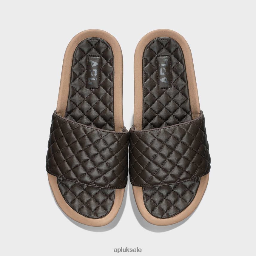 APL Lusso Slide 11 - VH8XNZ570 APL Shoes UK Chocolate/Caramel Women Slides