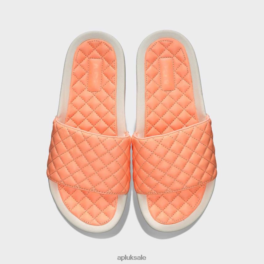 APL Lusso Slide 11 - VH8XNZ580 APL Shoes UK Neon Peach/Ivory Women Slides
