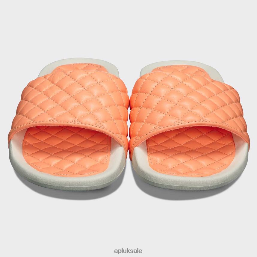 APL Lusso Slide 11 - VH8XNZ580 APL Shoes UK Neon Peach/Ivory Women Slides