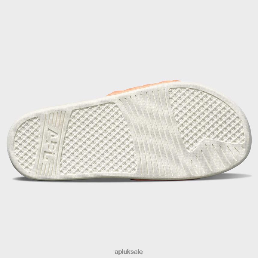APL Lusso Slide 11 - VH8XNZ580 APL Shoes UK Neon Peach/Ivory Women Slides