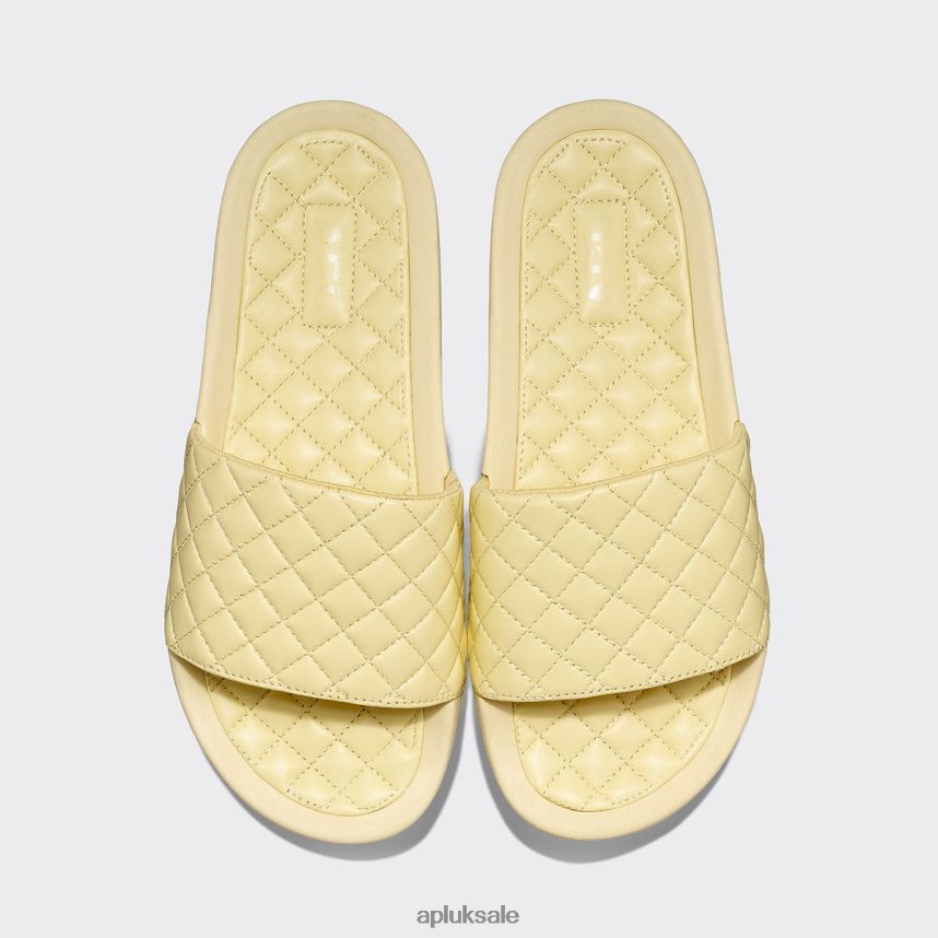 APL Lusso Slide 12 - VH8XNZ597 APL Shoes UK Lemon Zest Women Slides