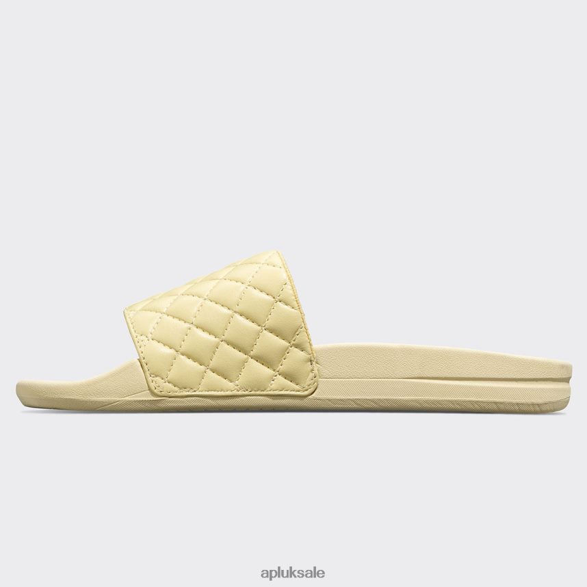 APL Lusso Slide 12 - VH8XNZ597 APL Shoes UK Lemon Zest Women Slides