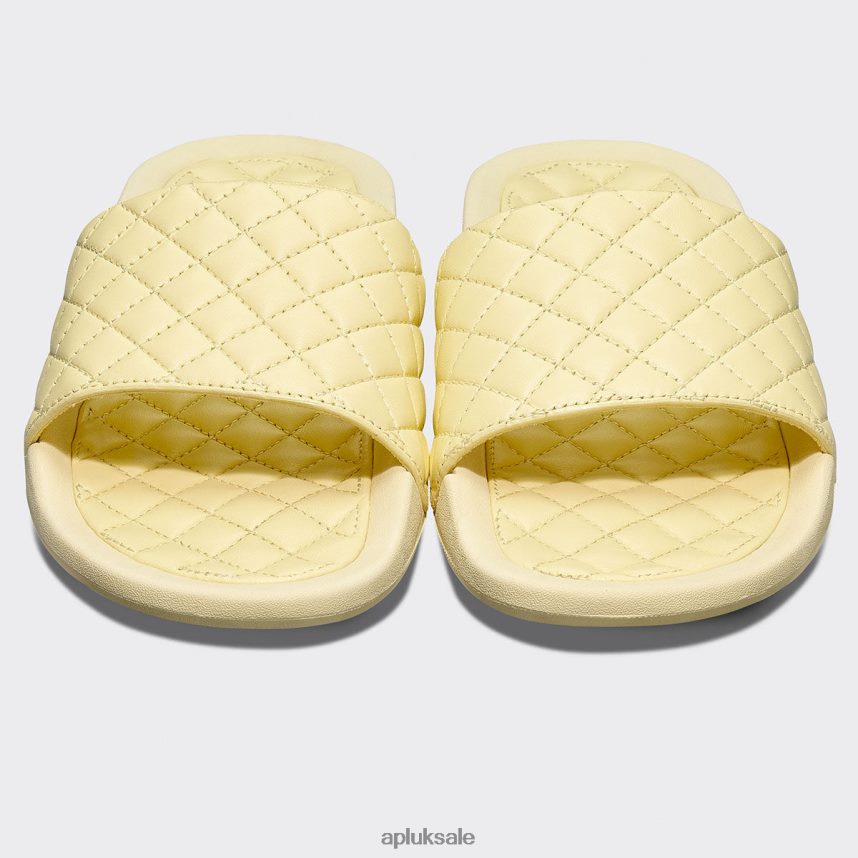 APL Lusso Slide 12 - VH8XNZ597 APL Shoes UK Lemon Zest Women Slides