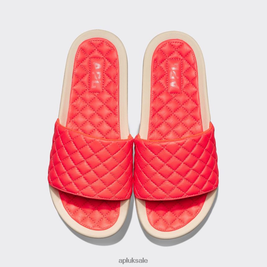 APL Lusso Slide 12 - VH8XNZ622 APL Shoes UK Magma/Pristine Women Slides