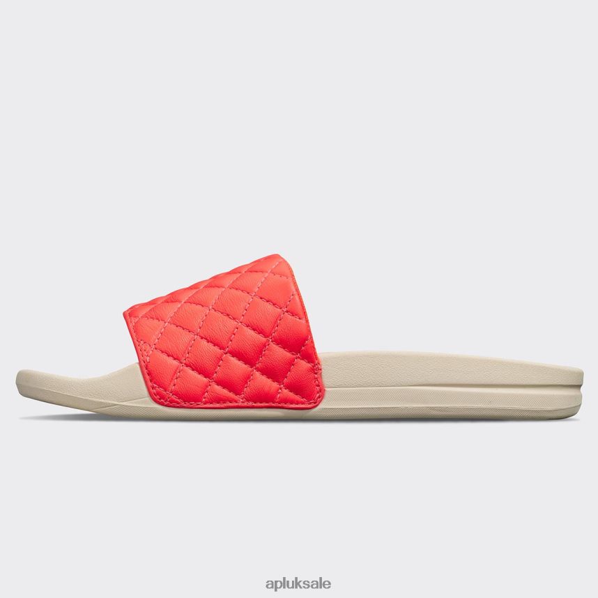 APL Lusso Slide 12 - VH8XNZ622 APL Shoes UK Magma/Pristine Women Slides