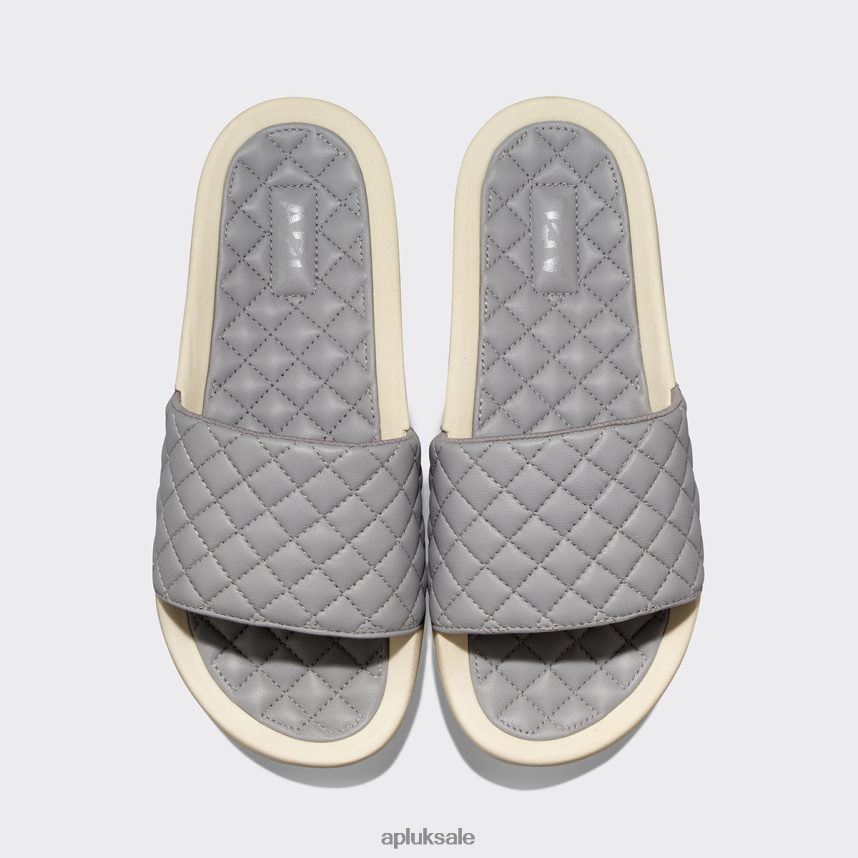 APL Lusso Slide 13 - VH8XNZ635 APL Shoes UK Cement/Pristine Women Slides