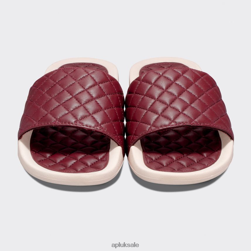 APL Lusso Slide 13 - VH8XNZ647 APL Shoes UK Burgundy/Creme Women Slides