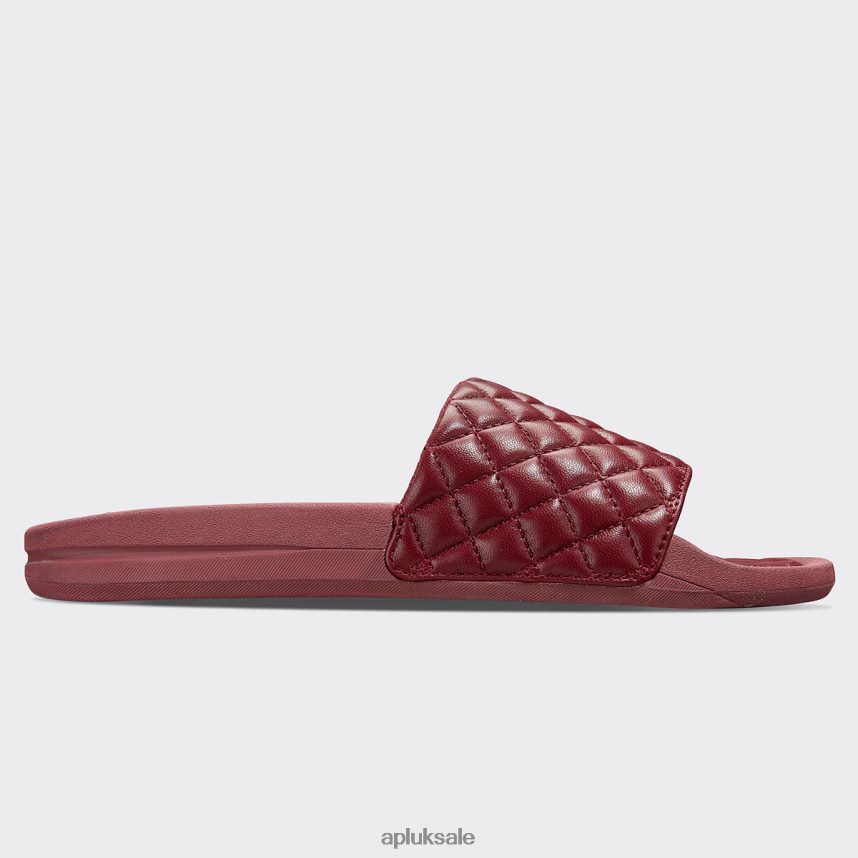 APL Lusso Slide 13 - VH8XNZ648 APL Shoes UK Burgundy Women Slides