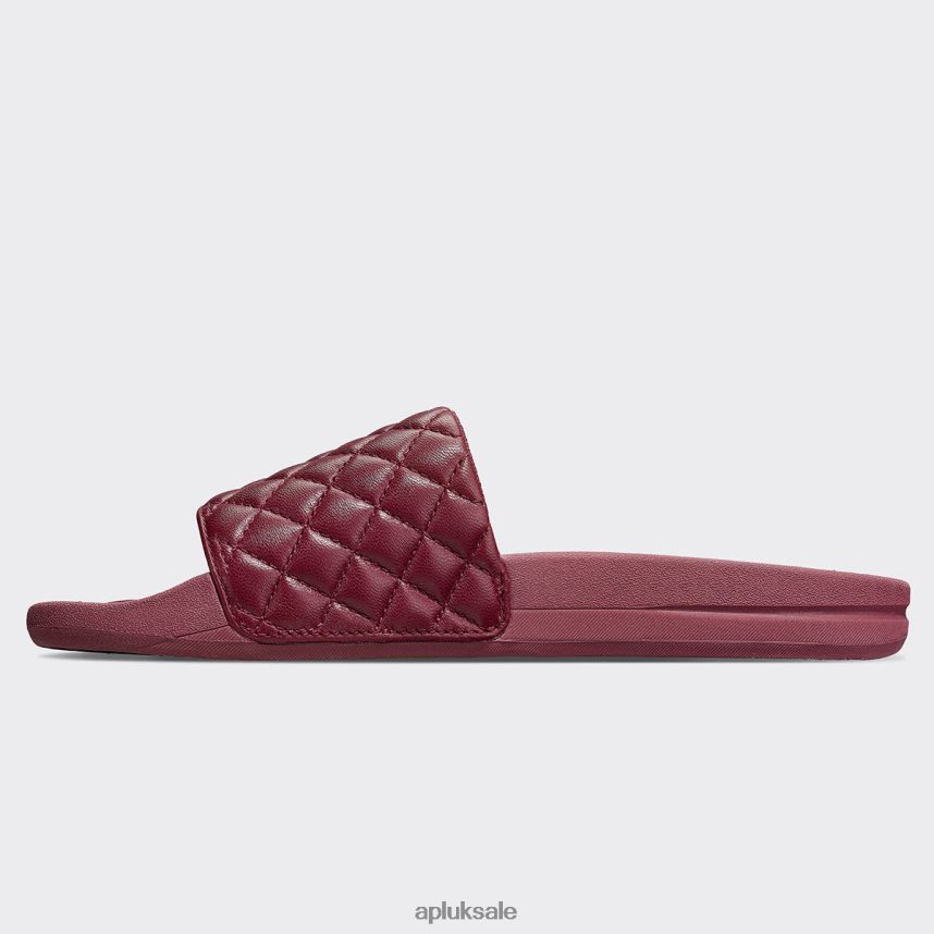 APL Lusso Slide 13 - VH8XNZ648 APL Shoes UK Burgundy Women Slides