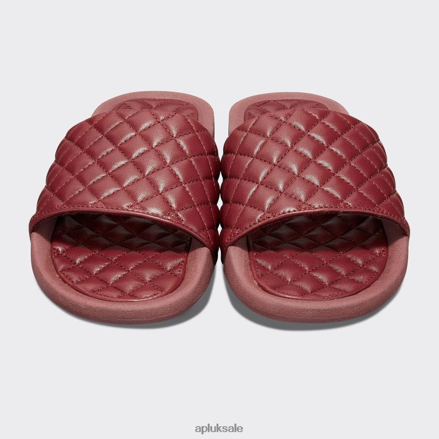 APL Lusso Slide 13 - VH8XNZ648 APL Shoes UK Burgundy Women Slides