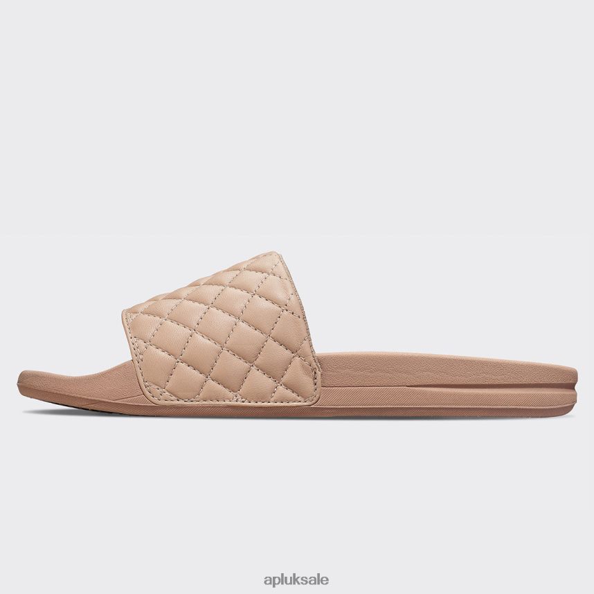 APL Lusso Slide 14 - VH8XNZ654 APL Shoes UK Almond Women Slides