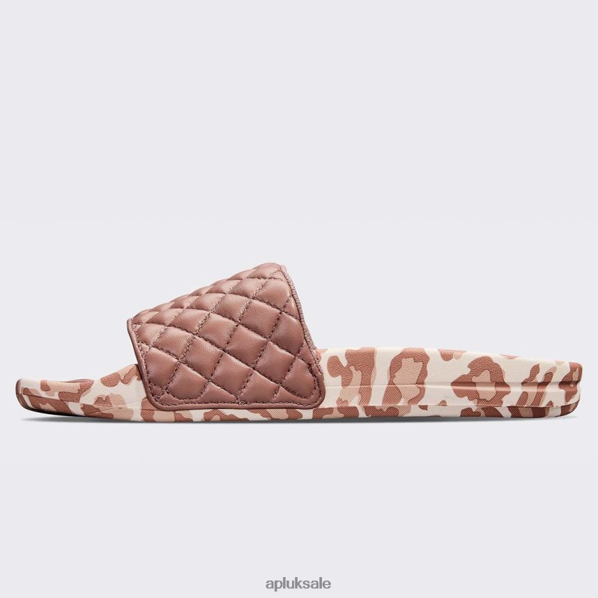 APL Lusso Slide 14 - VH8XNZ657 APL Shoes UK Beachwood/Leopard Women Slides