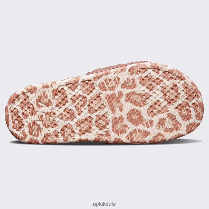 APL Lusso Slide 14 - VH8XNZ657 APL Shoes UK Beachwood/Leopard Women Slides
