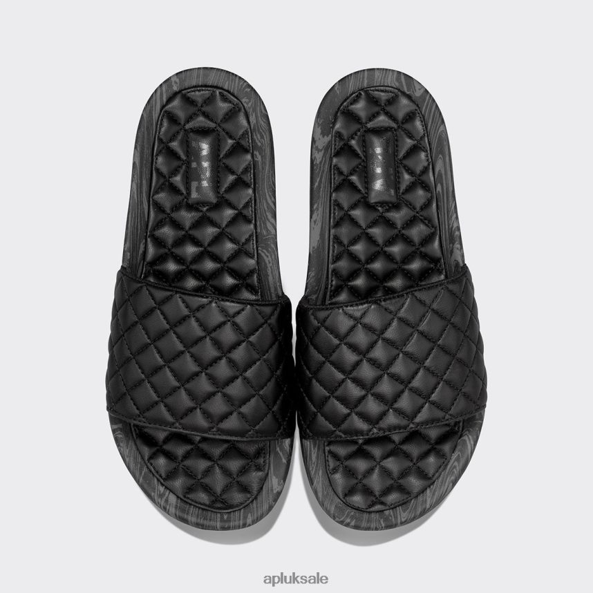 APL Lusso Slide 14 - VH8XNZ665 APL Shoes UK Black/Anthracite/Marble Women Slides