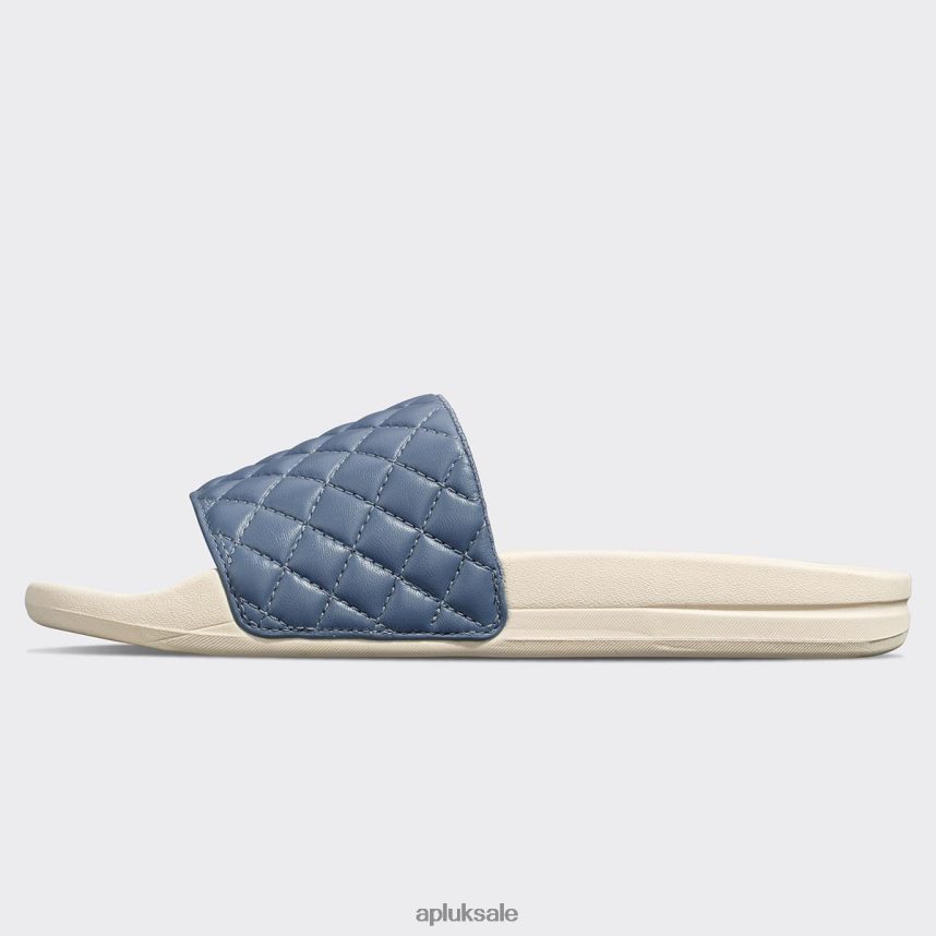 APL Lusso Slide 14 - VH8XNZ669 APL Shoes UK Slate/Pristine Women Slides